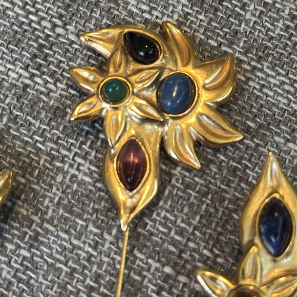 FRANCESCA ROMANA, “Costume Jewellery”, earrings/clips, 1 pair, and hat pin - Picture 3 of 8